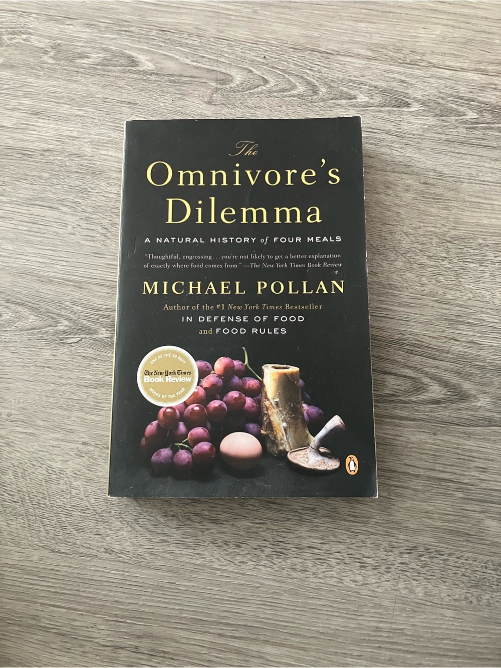 3/$15 The Omnivore's Dilemma Paperback Book - Black Cover
